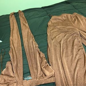 Night to remember pant set -chocolate